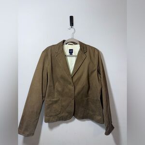 GAP Women’s Dark Khaki Brown Academy Blazer Size 16 EUC
